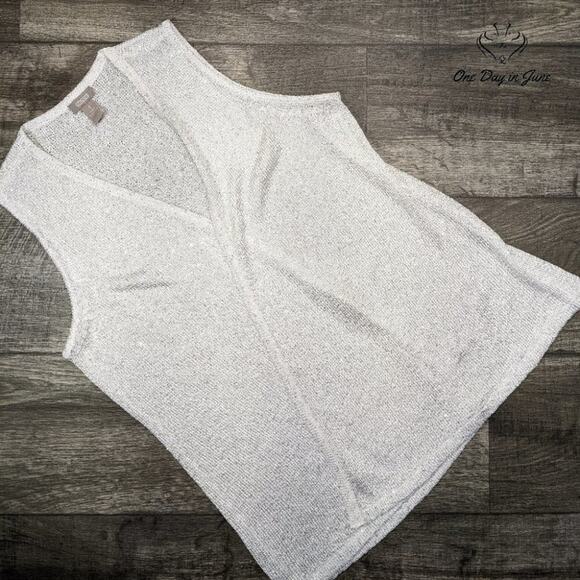 Chico's Sleeveless Sweater Top Size 1 (8-10) - Picture 1 of 5